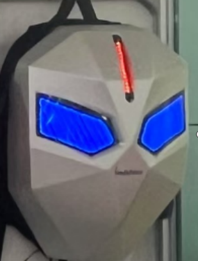 Smart LED Backpack – Hard Shell Bag with Glowing Eyes (GREY)