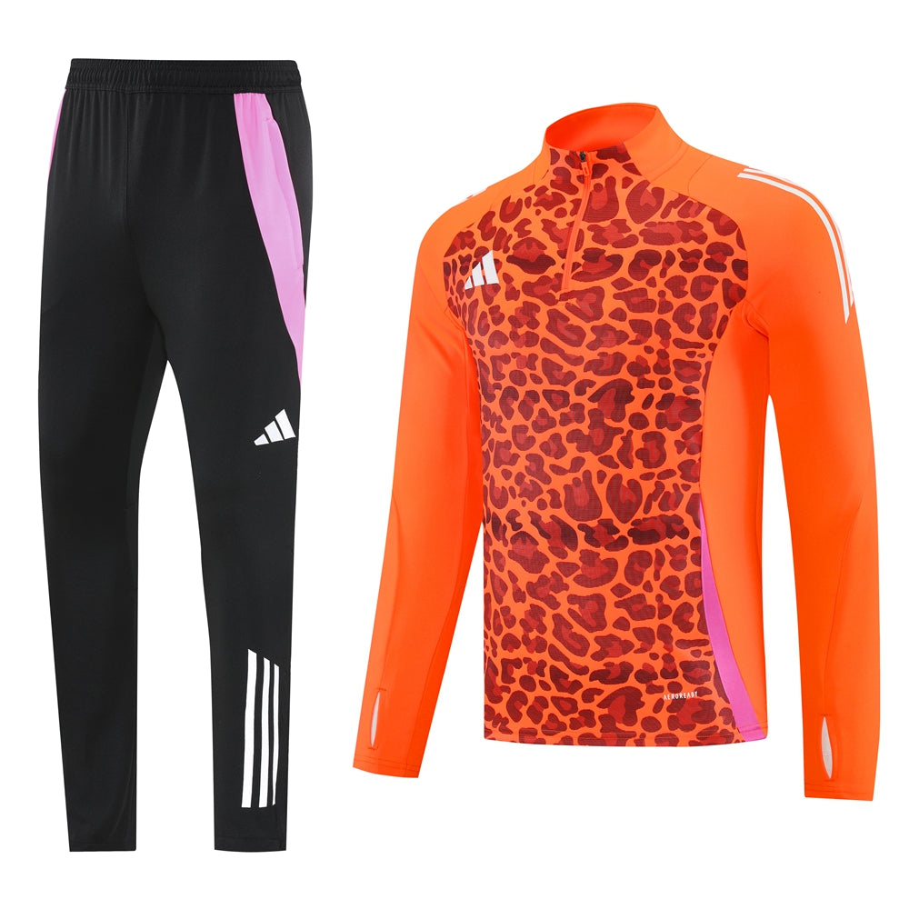Adidas Track Suit - Leopard Camo Orange with White Strips