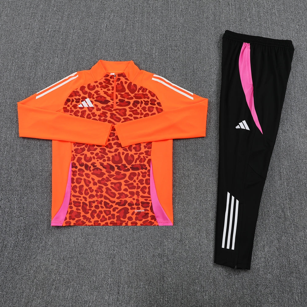 Adidas Track Suit - Leopard Camo Orange with White Strips