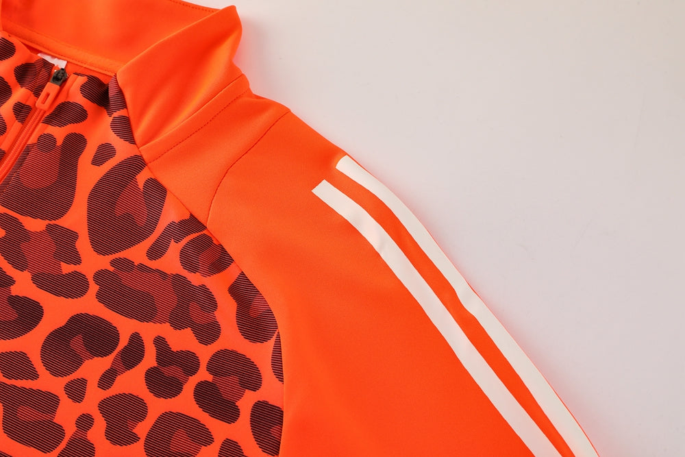 Adidas Track Suit - Leopard Camo Orange with White Strips