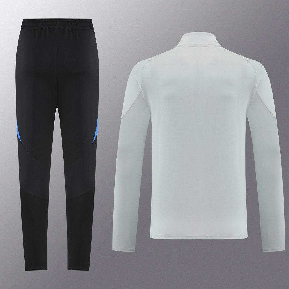 Adidas Track Suit - Leopard Camo Light Grey with Blue Strips