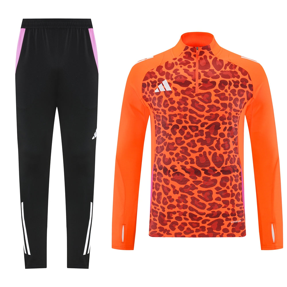 Adidas Track Suit - Leopard Camo Orange with White Strips