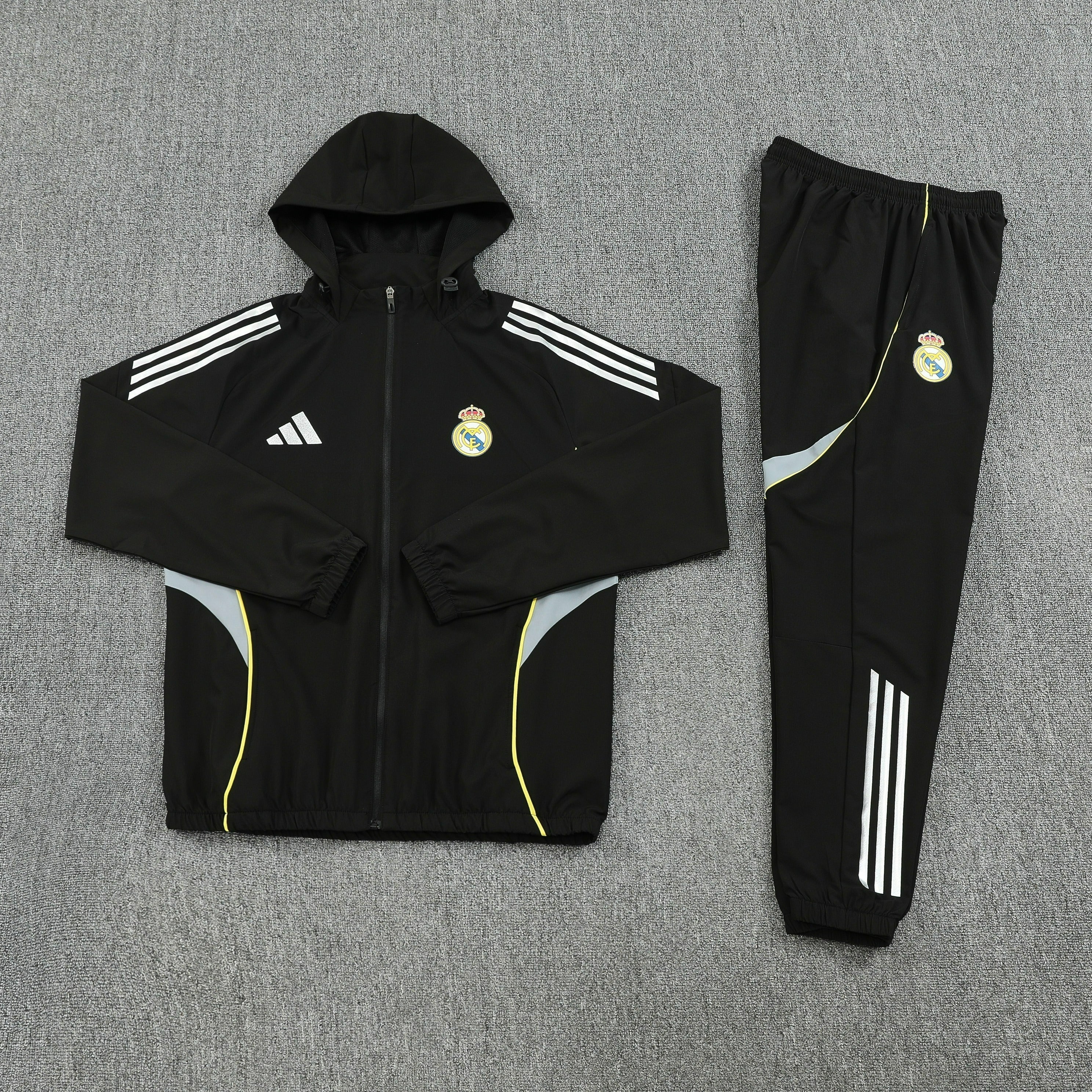 RM Black Hoodie Windbreaker Jacket Suit