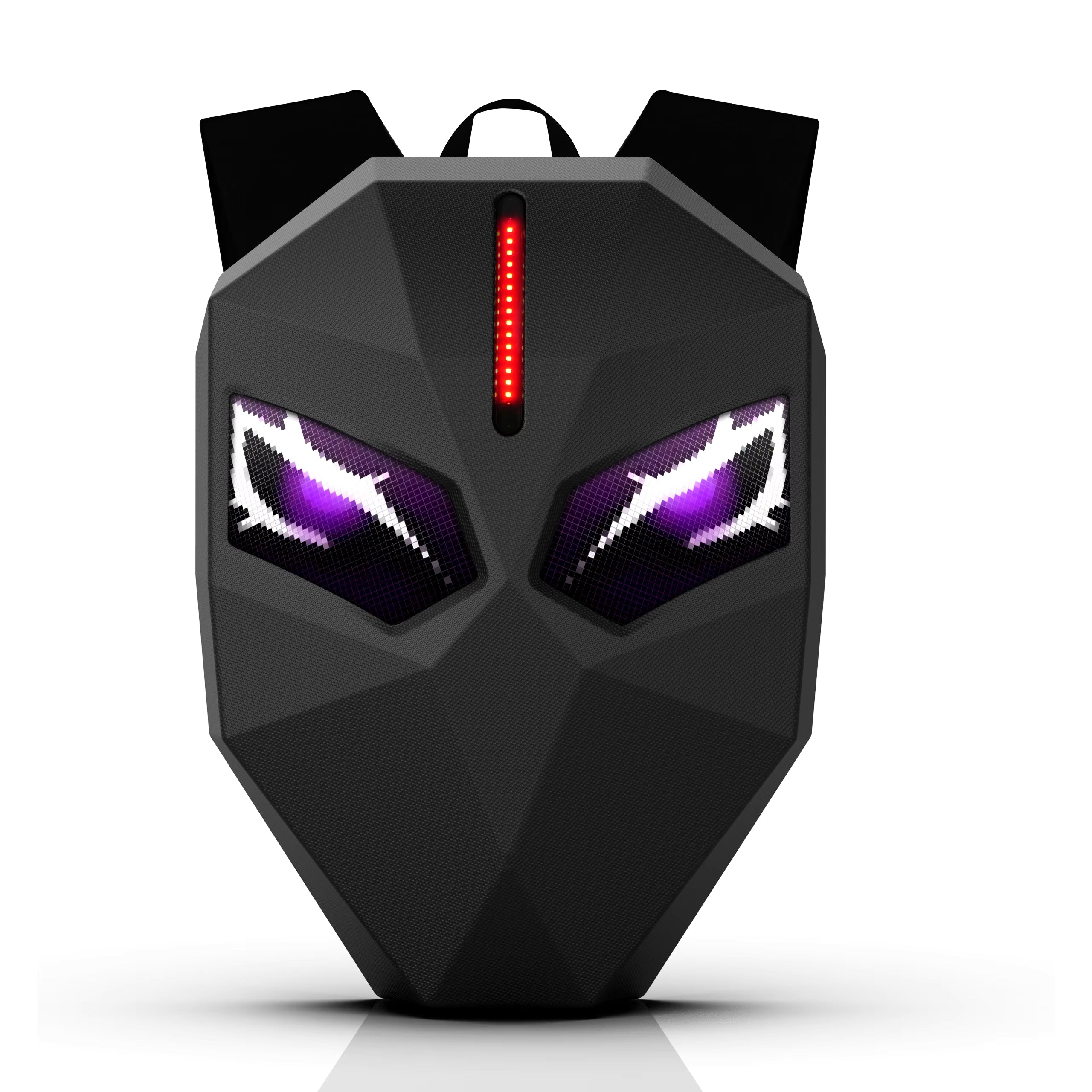 Smart LED Backpack – Hard Shell Bag with Glowing Eyes (Black)