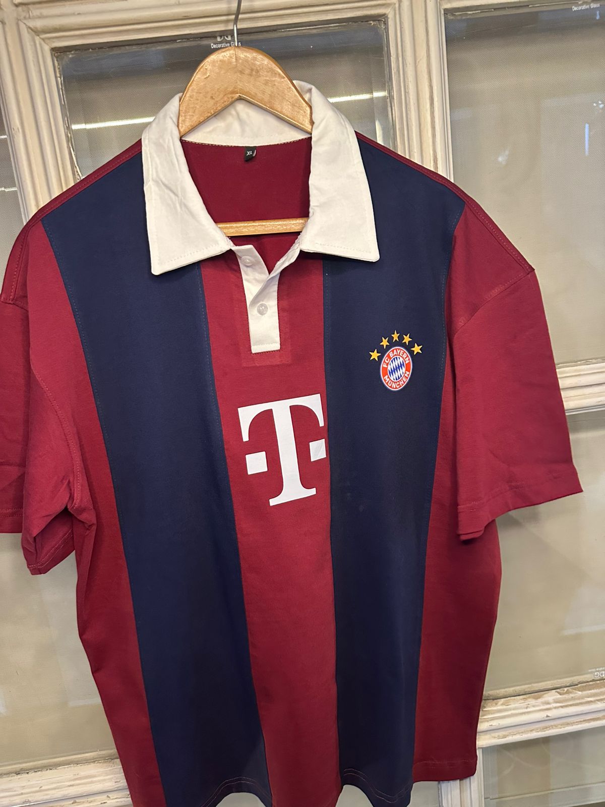 Bayern Munich Polo Shirt (Red,Blue)