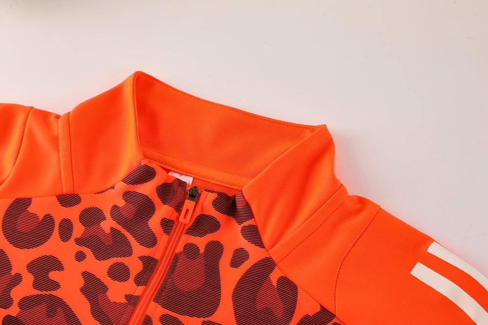 Adidas Track Suit - Leopard Camo Orange with White Strips