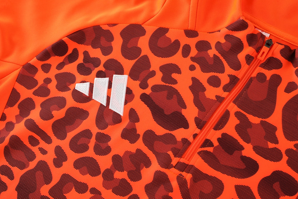 Adidas Track Suit - Leopard Camo Orange with White Strips