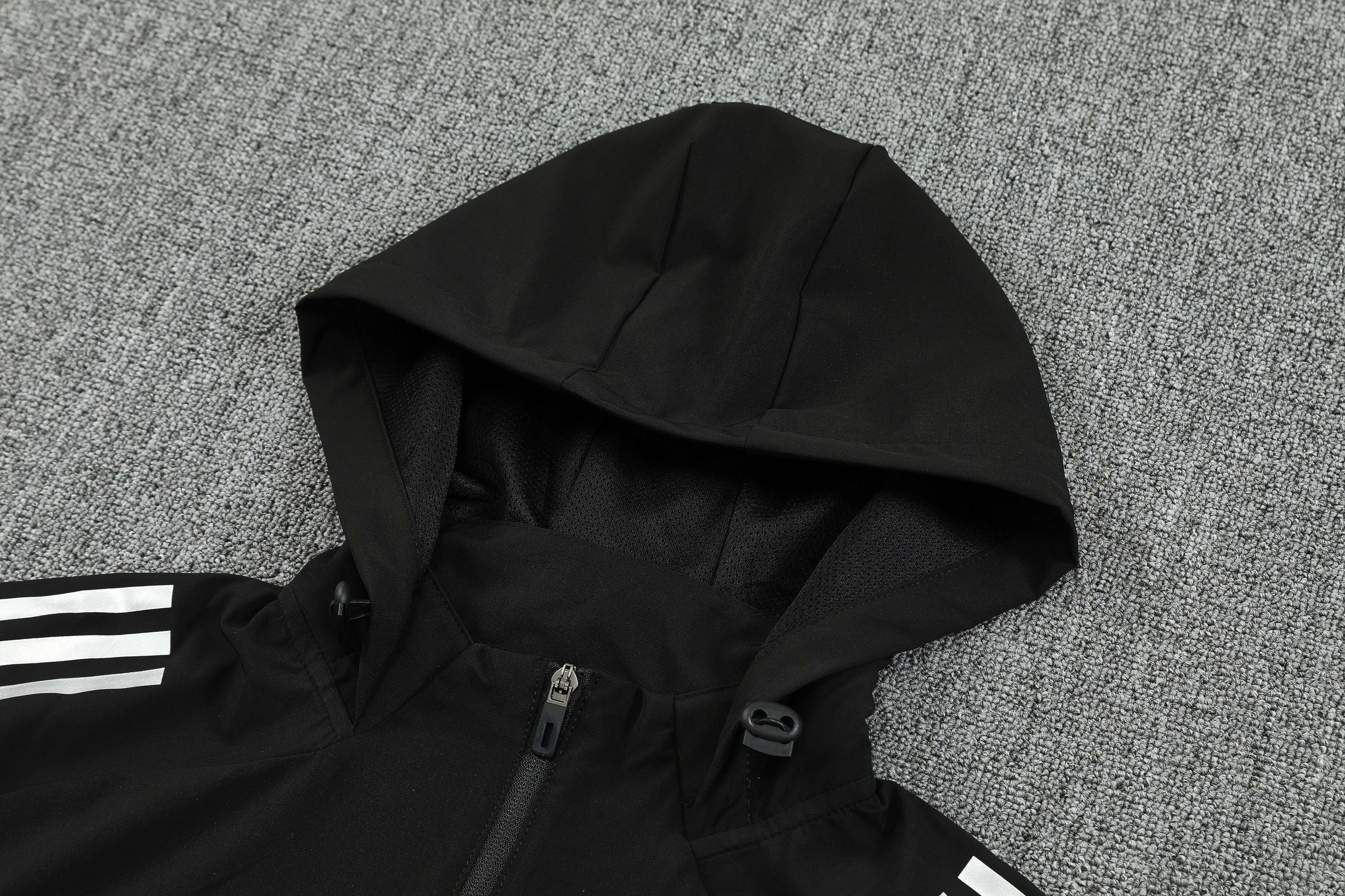RM Black Hoodie Windbreaker Jacket Suit