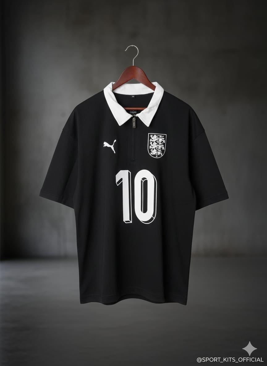England Special Edition polo Black Shirt