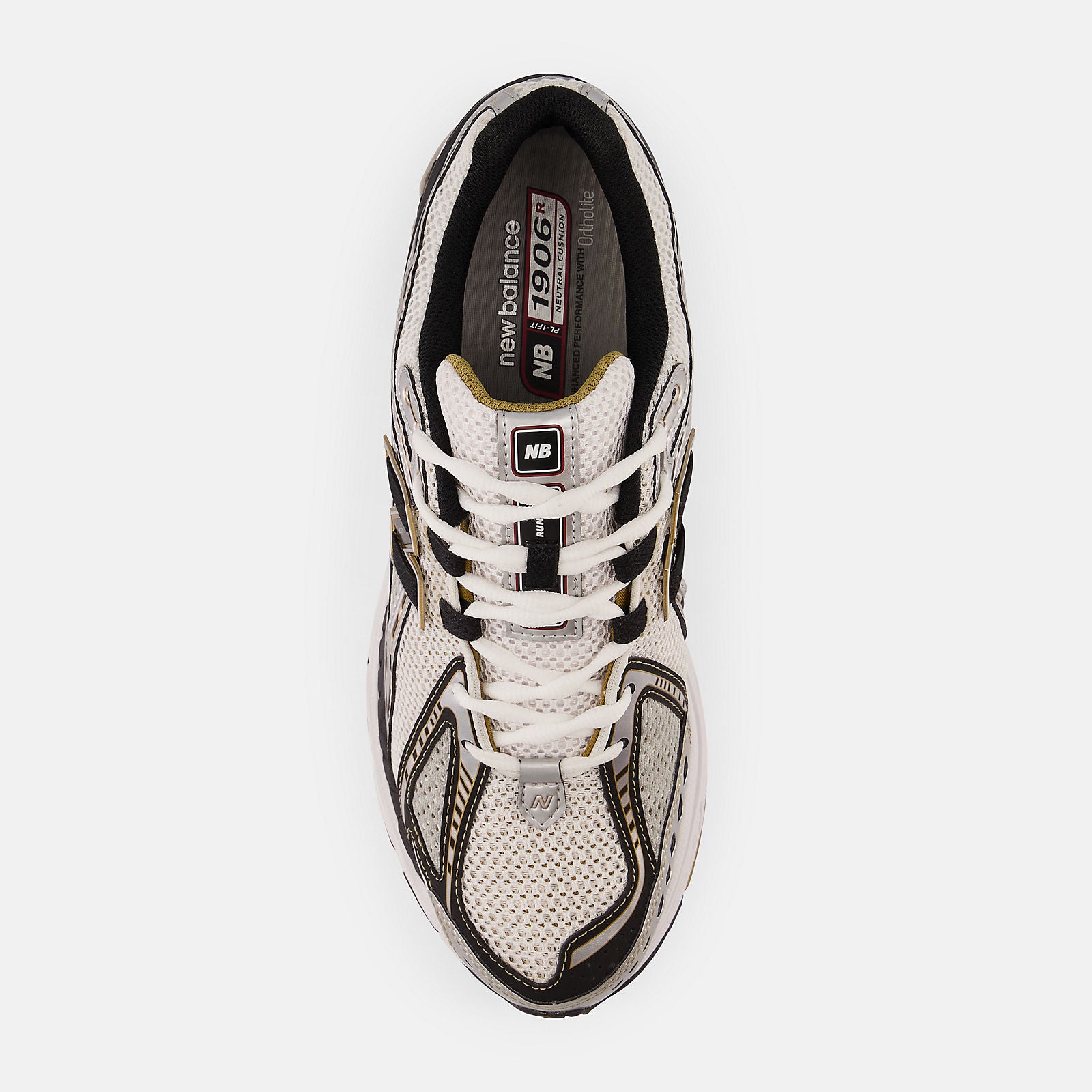 New Balance 1906 silver and gold
