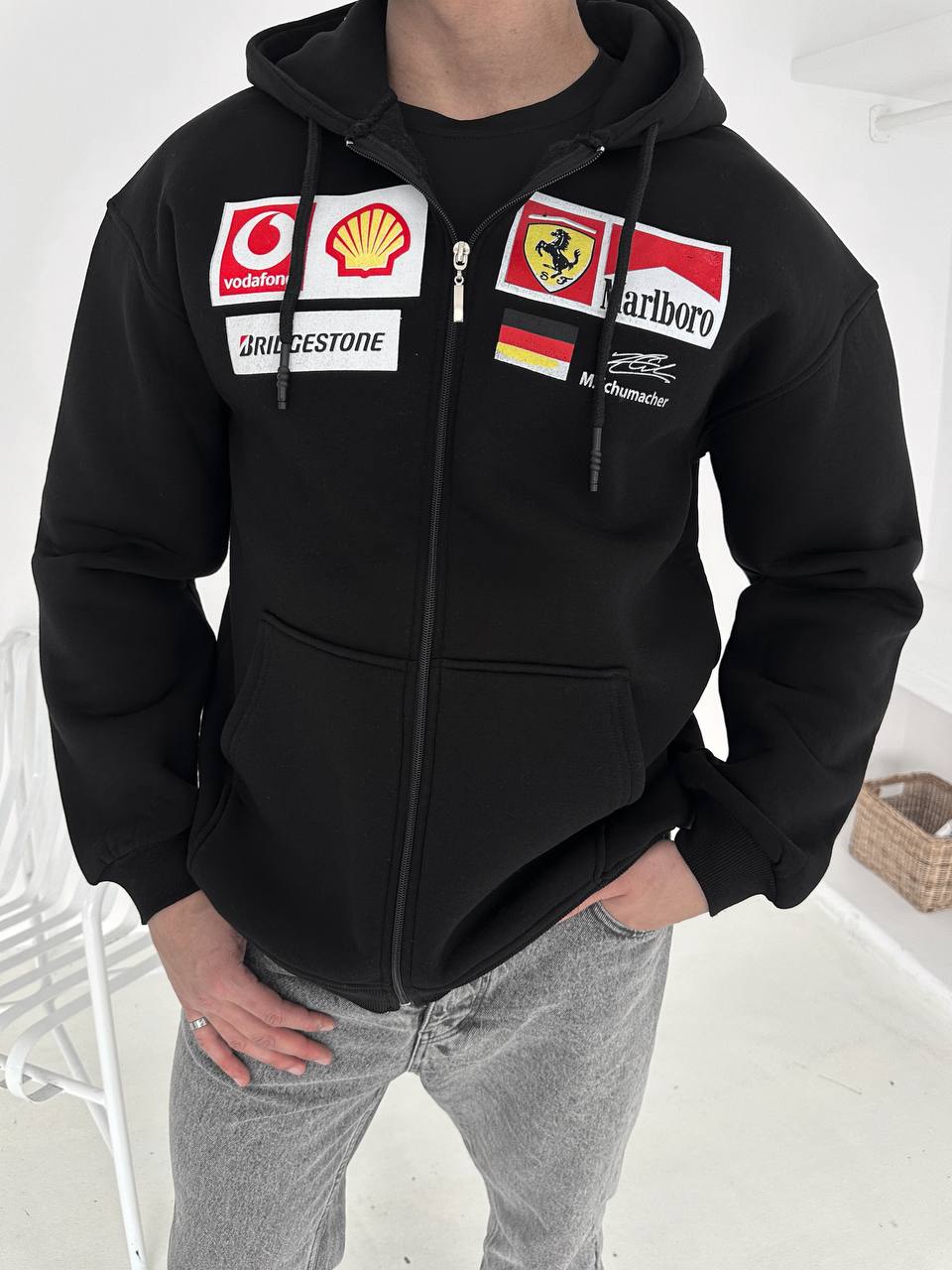 Racing Padded Oversized Hoodie – Premium F1 Inspired Streetwear
