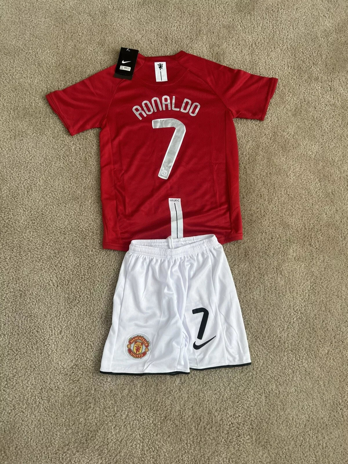 Man United Home 2008 Ronaldo 7 Kids Kit