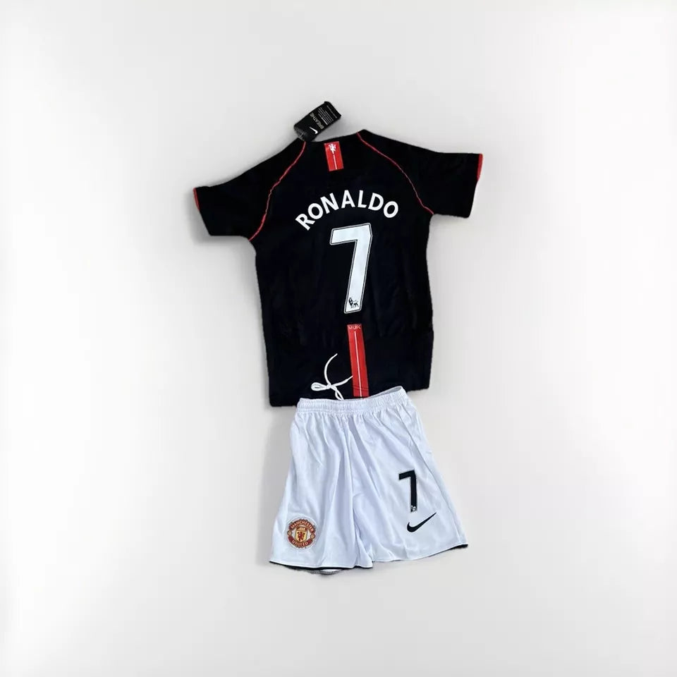 Man United Away 2008 Ronaldo 7 Kids Kit